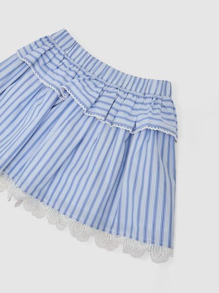 Reiss Kids' Julie Ruffle Skirt, Blue/White - view 2, Blue/White
