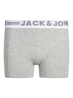 Jack & Jones Kids' Sense Trunks, Pack of 3, Grey/Black/White - view 2, Grey/Black/White