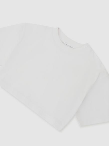 Reiss Kids' Isabel Crew Neck T-Shirt, White - view 2, White