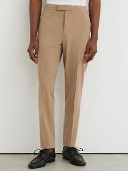 Reiss Found Stretch Slim Fit Drawstring Trousers, Camel, Camel
