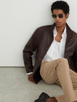 Reiss Found Stretch Slim Fit Drawstring Trousers, Camel - view 2, Camel