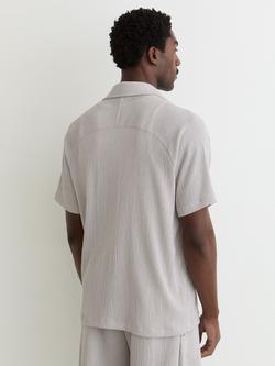 Reiss Flint Textured Drawstring Shorts, Silver - view 2, Silver