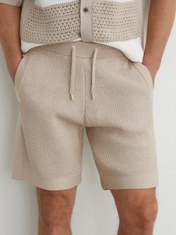 Reiss Vigo Tailored Cotton Shorts, Stone, Stone