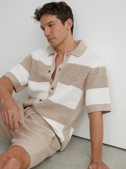 Reiss Vigo Tailored Cotton Shorts, Stone - view 2, Stone