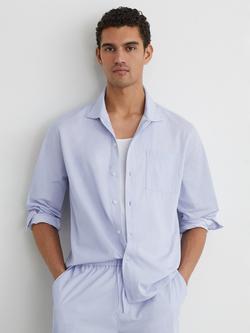 Reiss Corso Pinstripe Shirt, Soft Blue, Soft Blue