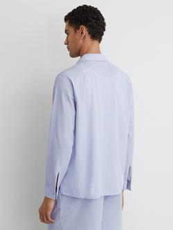 Reiss Corso Pinstripe Shirt, Soft Blue - view 2, Soft Blue