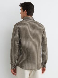 Reiss Dupree Vintage Stripe Seersucker Shirt - view 2, Vintage Green