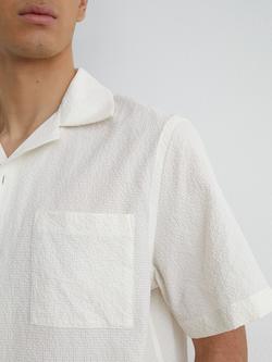 Reiss Eclipse Button Through Short Sleeve Shirt, Off White - view 2, Off White
