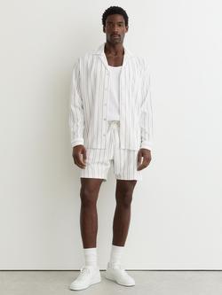 Reiss Jett Regular Fit Stripe Shirt, White, White