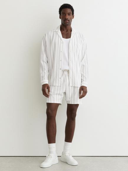Reiss Jett Regular Fit Stripe Shirt, White, White