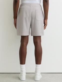 Reiss Knox Textured Raglan Cuban Short Sleeve Shirt, Silver - view 2, Silver