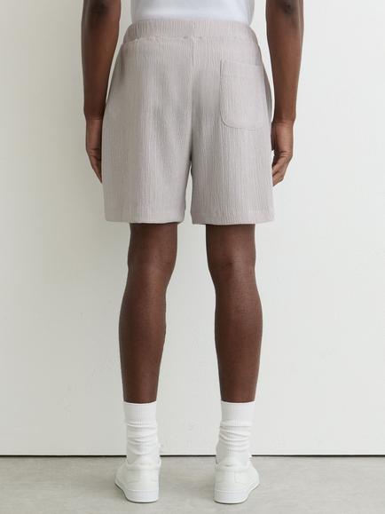 Reiss Knox Textured Raglan Cuban Short Sleeve Shirt, Silver - view 2, Silver