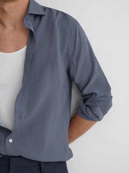 Reiss Oscar Shirt, Airforce Blue - view 2, Airforce Blue