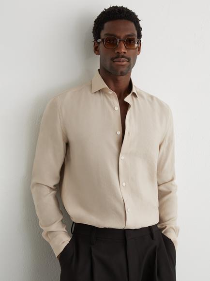 Reiss Oscar Shirt, Stone, Stone