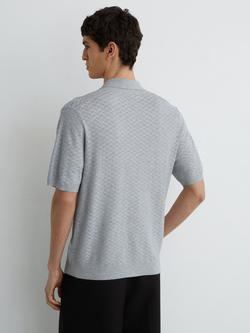 Reiss Phoenix Regular Fit Textured Shirt - view 2, Soft Grey