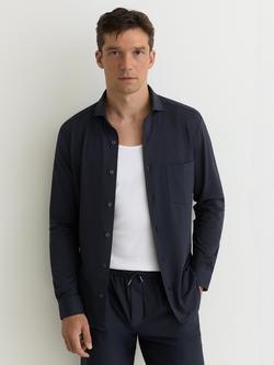 Reiss Solarko Textured Shirt, Navy, Navy