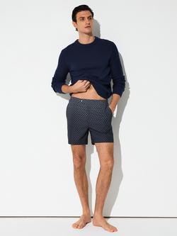 Reiss Darli Geo Print Swim Shorts, Navy, Navy