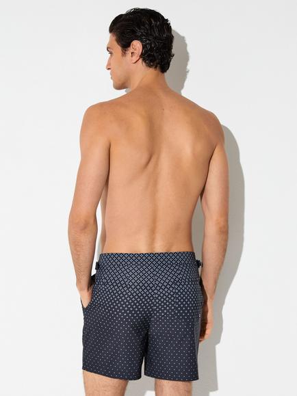 Reiss Darli Geo Print Swim Shorts, Navy - view 2, Navy