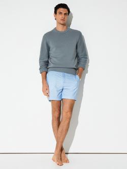 Reiss Darli Geo Print Swim Shorts, Soft Blue, Soft Blue