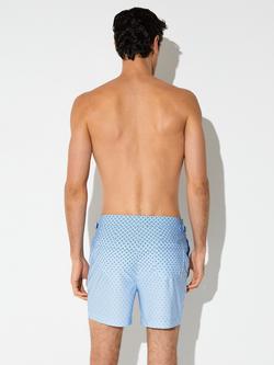 Reiss Darli Geo Print Swim Shorts, Soft Blue - view 2, Soft Blue