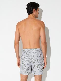 Reiss Presley Fallow Paisley Swim Shorts, Sage Green - view 2, Sage Green