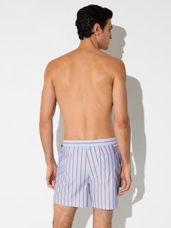 Reiss Presley Striped Swim Shorts, Soft Blue - view 2, Soft Blue