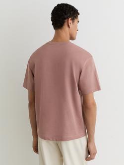 Reiss Tate Crew Neck Cotton T-Shirt - view 2, Dusty Rose