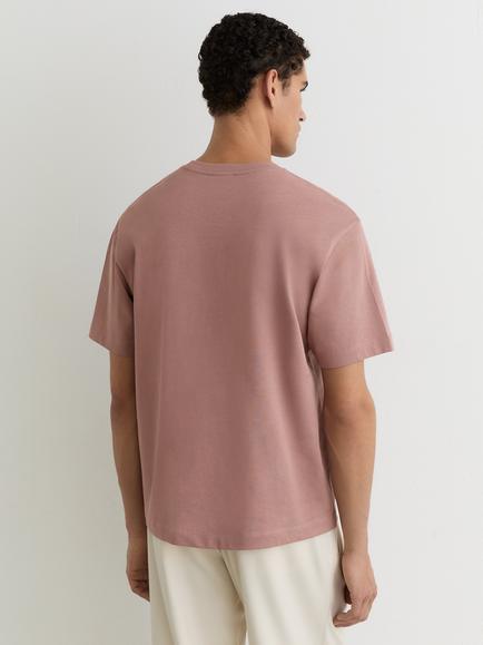 Reiss Tate Crew Neck Cotton T-Shirt - view 2, Dusty Rose