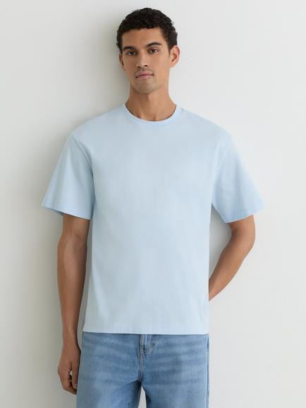 Reiss Tate Crew Neck Cotton T-Shirt, Soft Blue