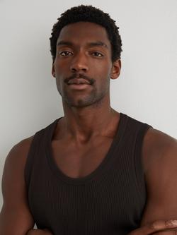 Reiss Watson Textured Sleeveless Vest, Chocolate - view 2, Chocolate