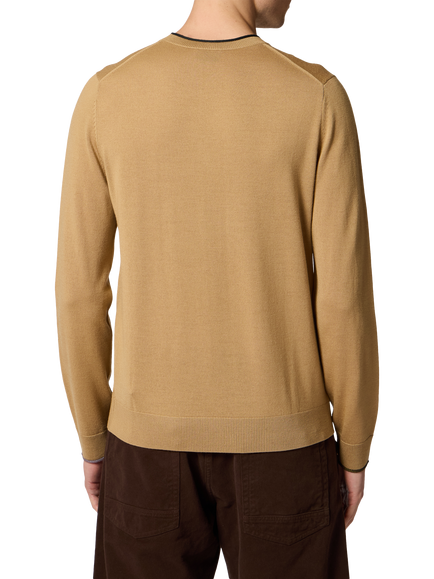 Paul Smith Pure Merino Wool Regular Fit Sweatshirt, Brown, Brown - view 2, Brown