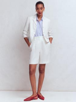 Boden Dartmouth Pure Linen Jacket, White, White