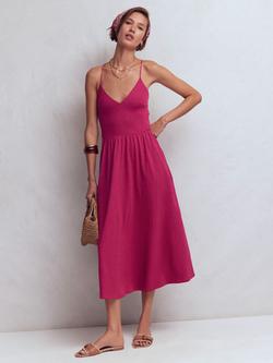 Boden Jersey Cross Back Midi Dress, Beet Red, Beet Red