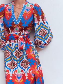 Boden Octavia Abstract Cotton Dress, Multi - view 2, Multi