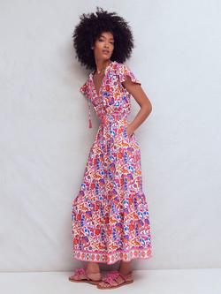 Boden Tala Floral Jersey Dress, Pink, Pink