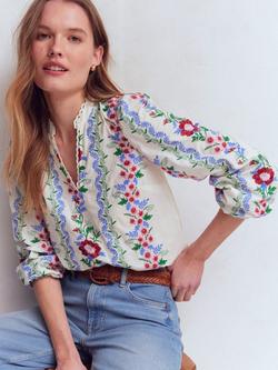 Boden Embroidered Top, Multi, Multi