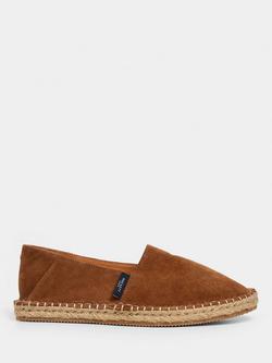 Hackett London Baywatch Suede Espadrille Sandals, Brown