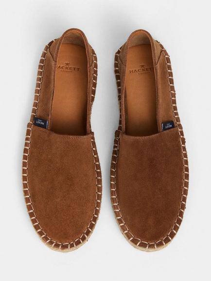Hackett London Baywatch Suede Espadrille Sandals - view 2, Brown