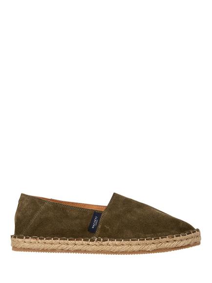 Hackett London Baywatch Suede Espadrille Sandals, Khaki Green