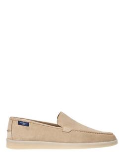 Hackett London Martin Plain Suede Loafers, Sand Beige, Sand Beige