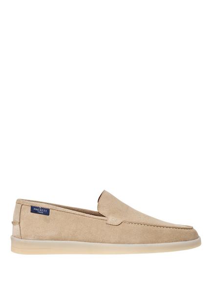 Hackett London Martin Plain Suede Loafers, Sand Beige, Sand Beige