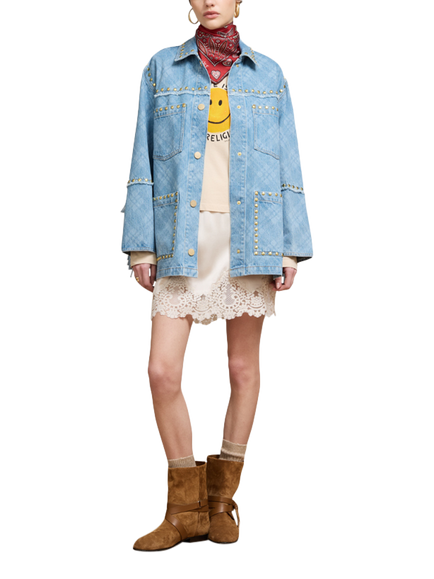 Hayley Menzies Viv Denim Jacket, Blue, Blue