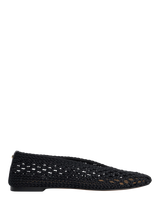 Dune London Harleyn Satin Open Weave Ballerina Pumps