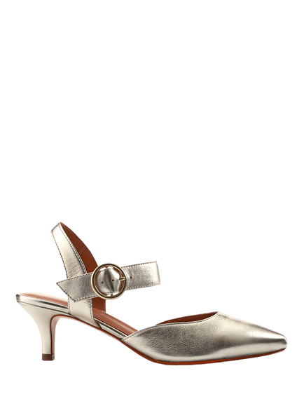 Jones Bootmaker Yohanna Leather Court Shoes, Gold, Gold