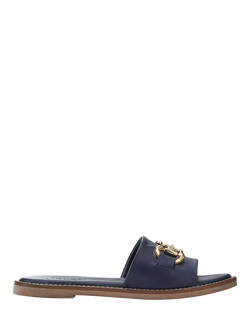 Jones Bootmaker Emillina Leather Buckle Mule Sandals, Navy