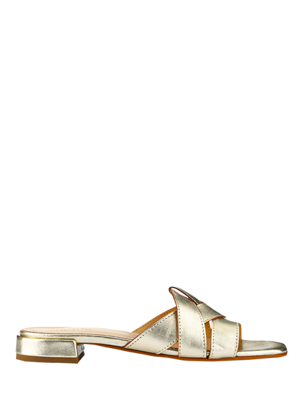 Jones Bootmaker Genesis Smart Leather Mule Sandals, Metallic, Metallic