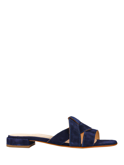 Jones Bootmaker Genesis Smart Leather Mule Sandals, Navy