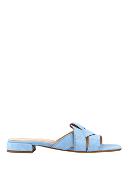 Jones Bootmaker Genesis Smart Leather Mule Sandals, Pale Blue, Pale Blue