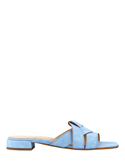 Jones Bootmaker Genesis Smart Leather Mule Sandals, Pale Blue