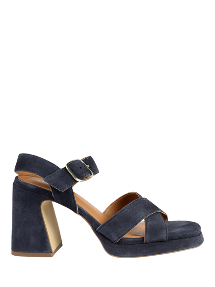 Jones Bootmaker Gladiola2 Leather Platform Sandals, Navy, Navy